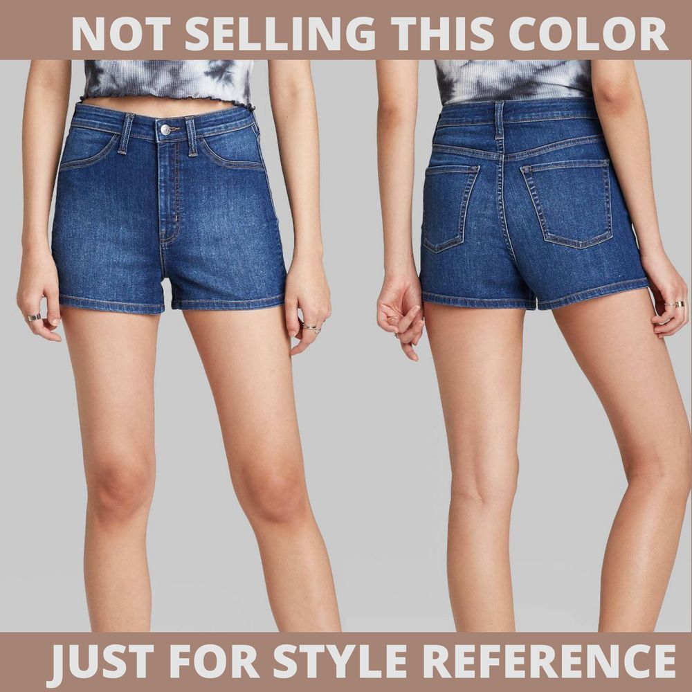 NWT! Wild Fable Target High-Rise Jean Shorts Dark Blue [ SZ 6 / 28R ] #3933‎